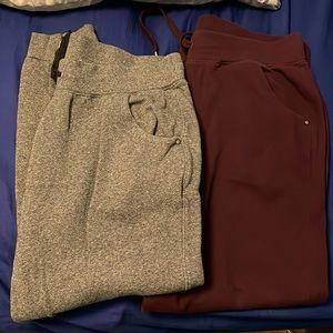 Tuff Athletics Slim Leg Sweatpants Grey & Burgundy